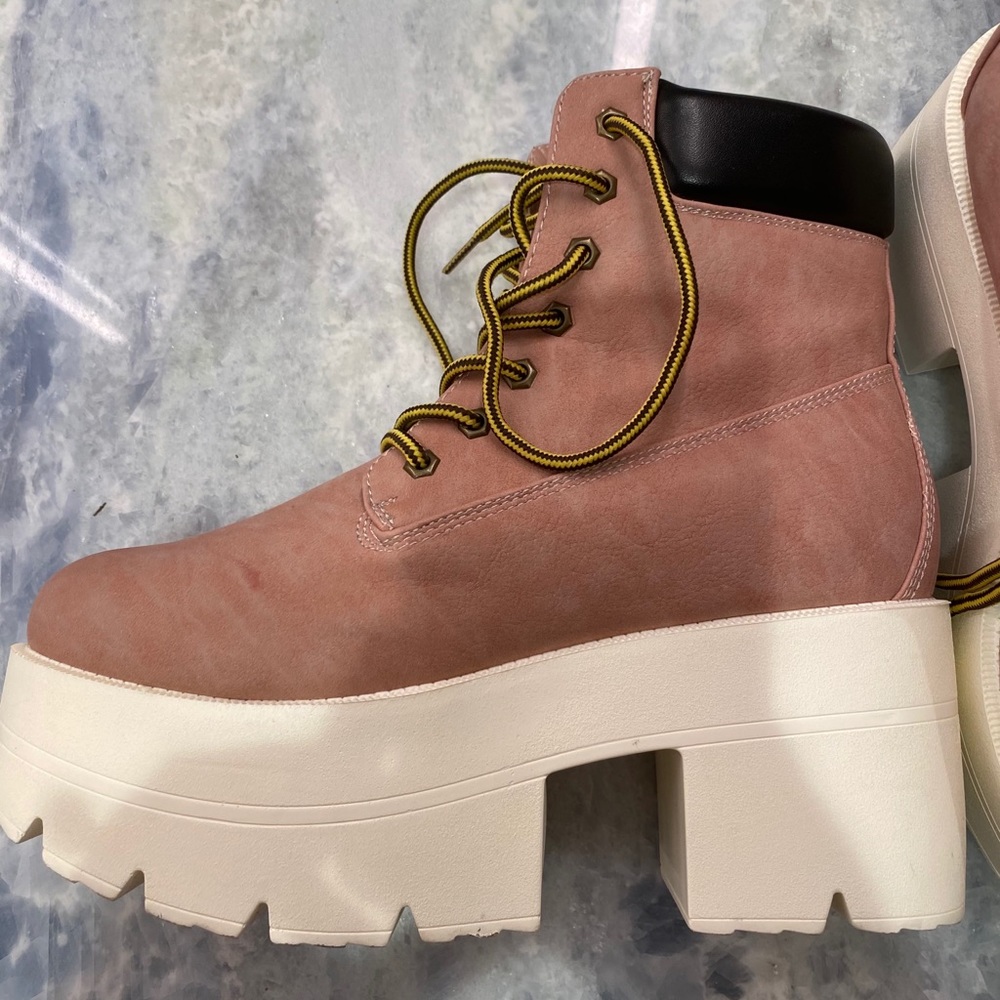 Pink Platform Boot